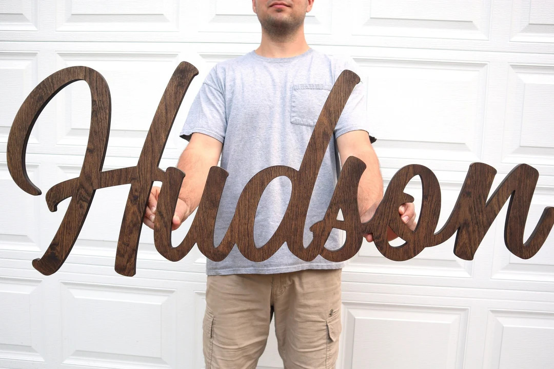 Custom Nursery Wood Name Sign for Baby Shower Gift or Personalized Nursery Decor, Kids Name Sign ... | Etsy (US)