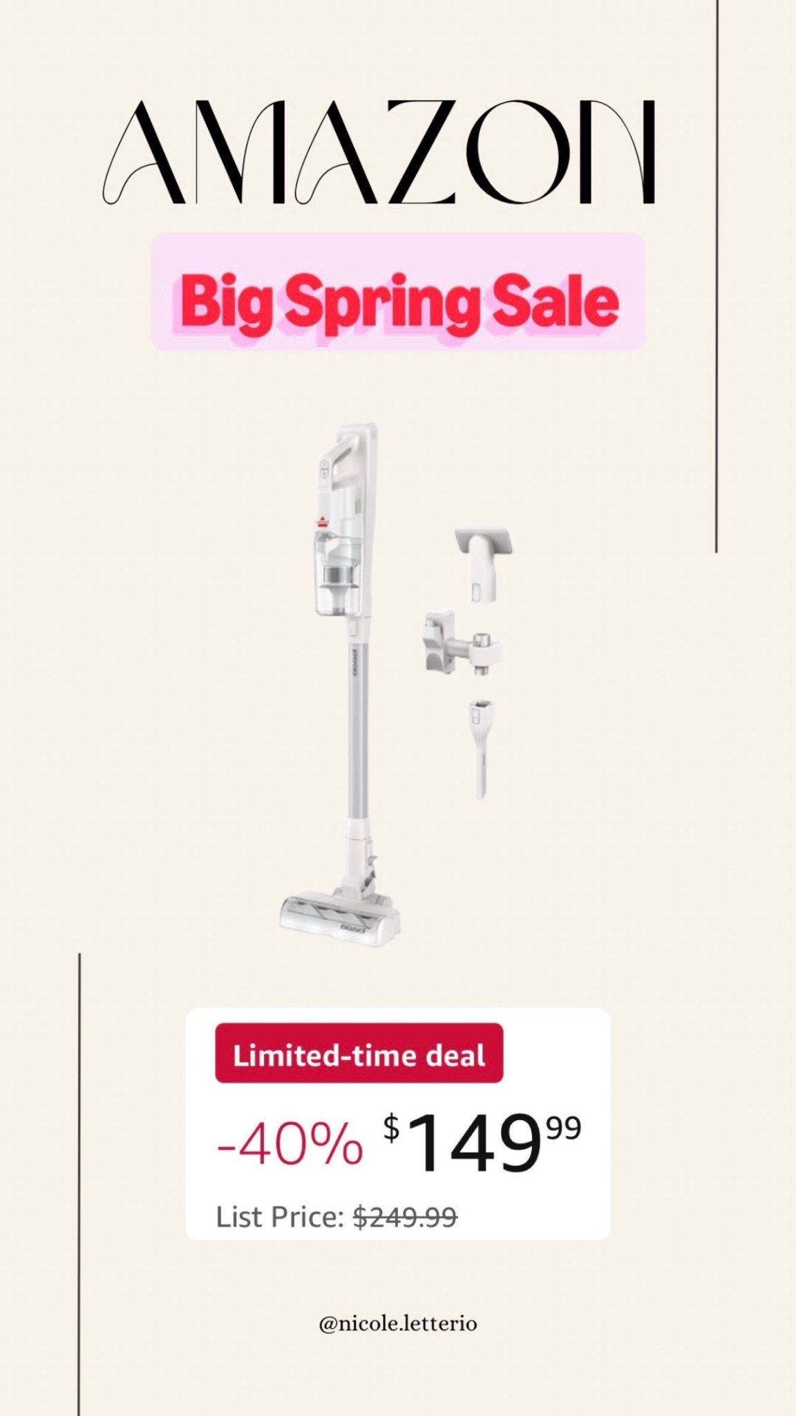 BISSELL PowerClean 200W Self-Standing Cordless Vacuum on sale!

#LTKhome #LTKsale