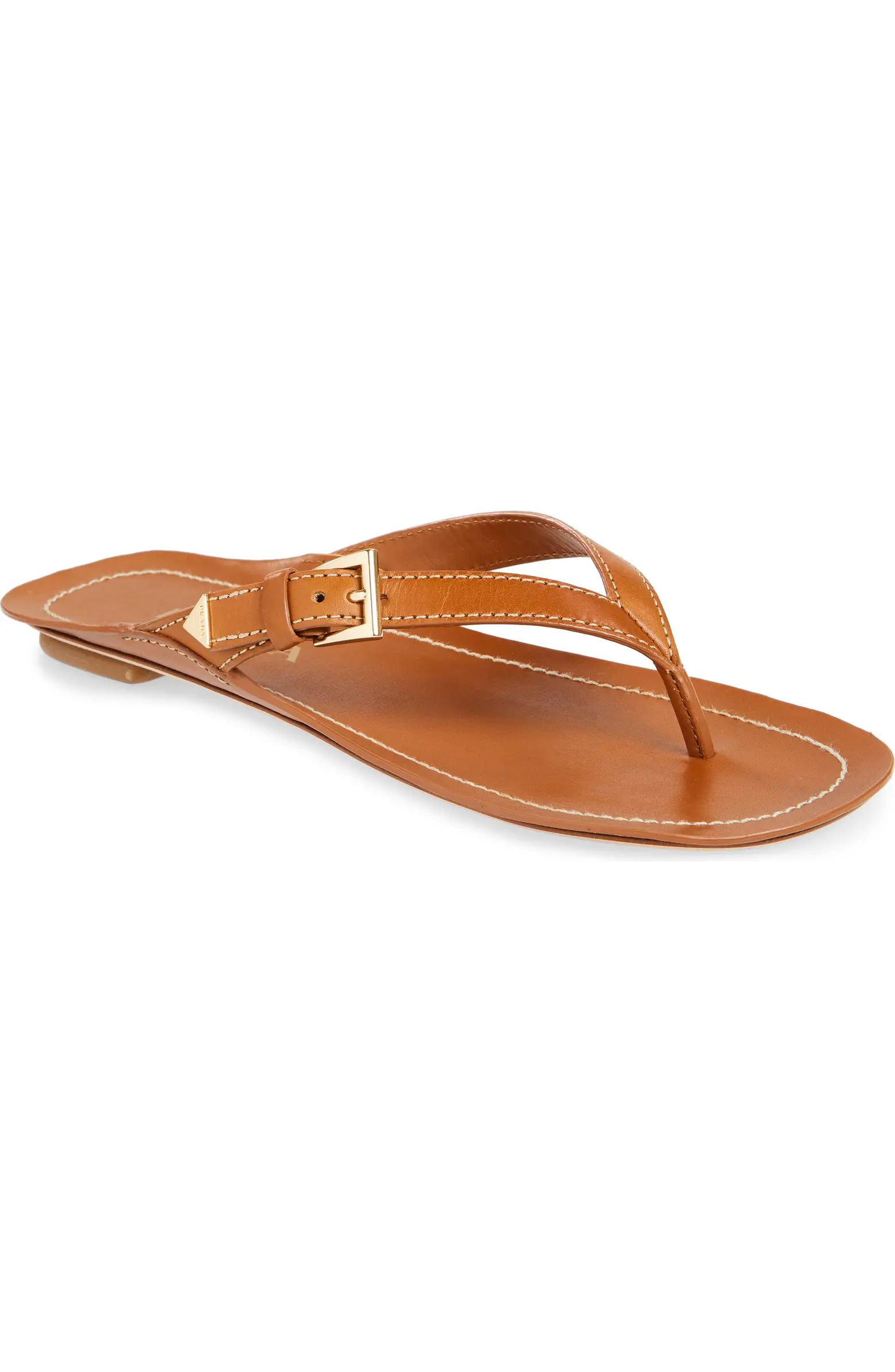 Prada Buckle Leather Flip Flop (Women) | Nordstrom | Nordstrom