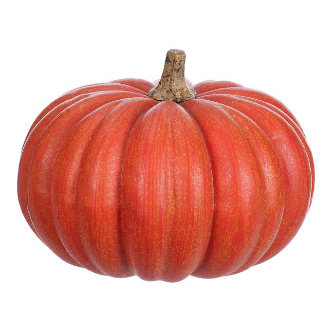 Holiday Living 9.5-in Harvest Orange Pumpkin Decor | Lowe's