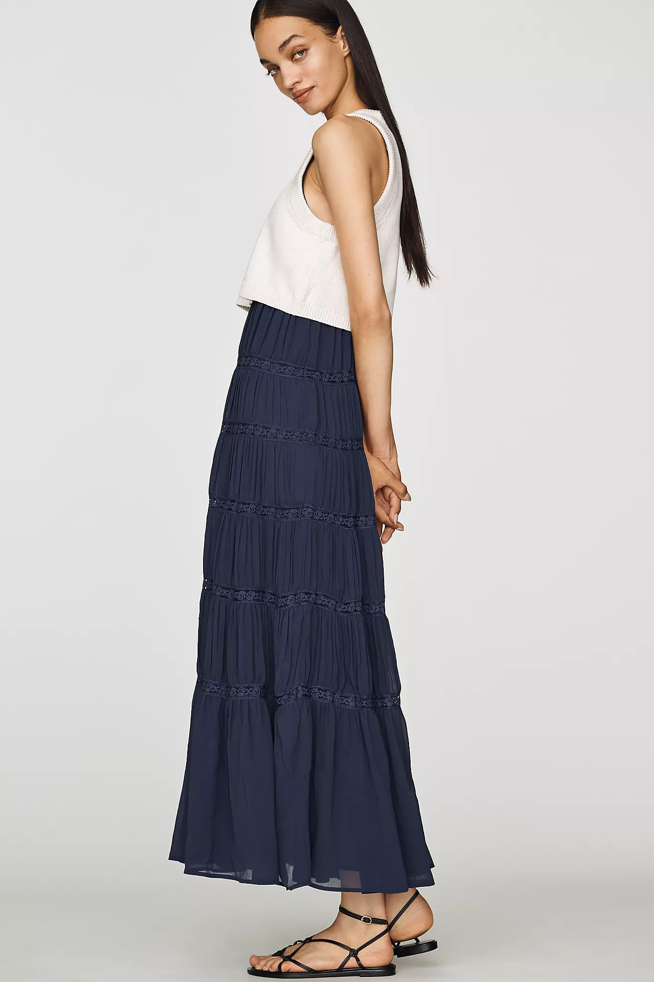 By Anthropologie Twofer Tiered Sleeveless Dress | Anthropologie (US)