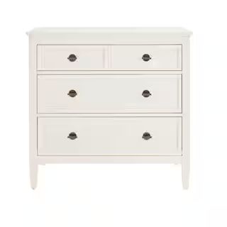 Marsden Ivory 3-Drawer Cane Chest of Drawers (38 in W. X 36 in H.) | The Home Depot