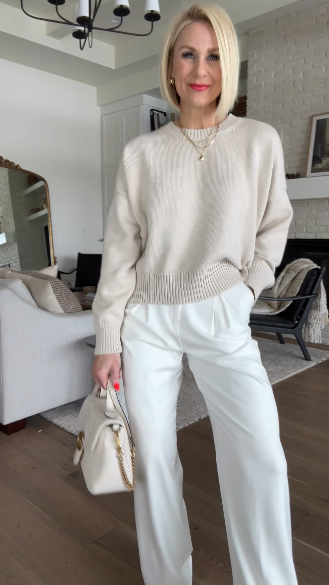 If I had to pick one sweater to wear from Winter to Spring, THIS one’s it! It’s the perfect weight, a classic fit and wears well for just about any occasion — causal with sneakers, draped over your shoulder as a layer, or even dressed up for church or the office. It comes in several colors!
Sizing ~ 
Sweater: It fits tts, but I wanted a slouchier/oversized fit, sized I up to a large.
Black & blue jeans fit tts, I went down in size for the white trouser pants.

#LTKWatchNow 

#LTKFindsUnder50 #LTKSeasonal