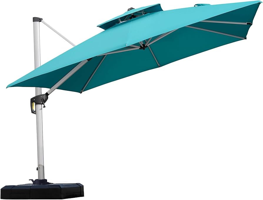 PURPLE LEAF 10ft Patio Umbrella Outdoor Square Umbrella Large Cantilever Umbrella Windproof Offse... | Amazon (US)