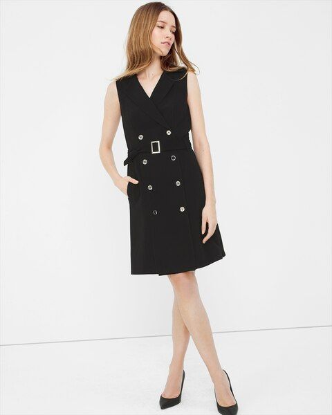 Women's Sleeveless Trench Dress by White House Black Market | White House Black Market