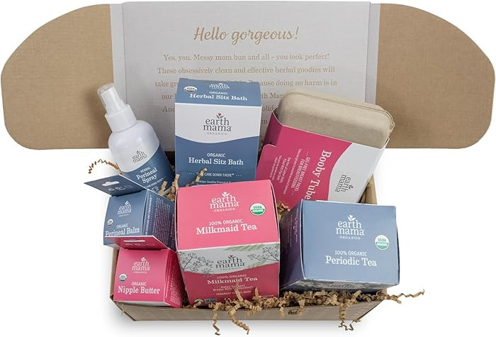 Earth Mama Postpartum Essentials Recovery Gift Set for Mom| Organic Self Care Gifts for Mom, Nipp... | Amazon (US)