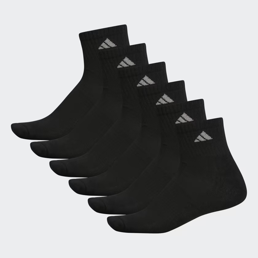 Athletic Cushioned Quarter Socks 6 Pairs XL | adidas (US)