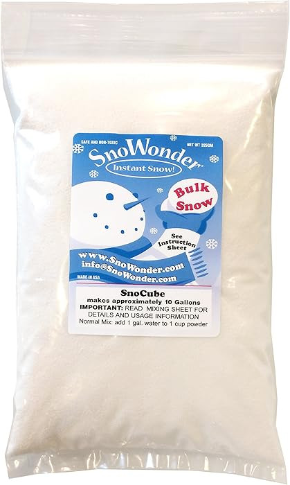 SnoWonder Instant Snow Fake Artificial Snow, Also Great for Making Cloud Slime - Mix Makes 60 Gal... | Amazon (US)