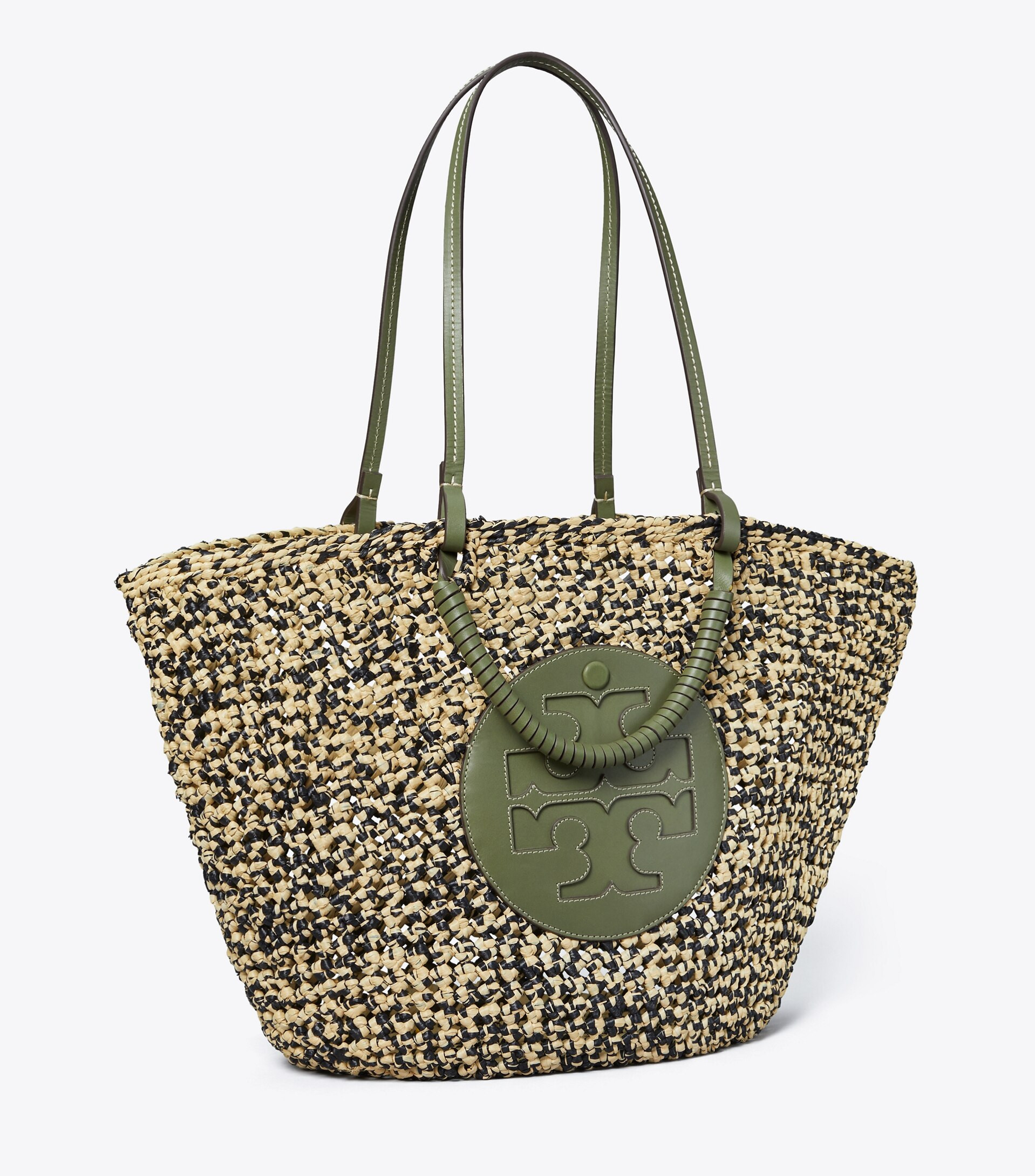 Ella Straw Box Weave Basket Tote | Tory Burch (US)