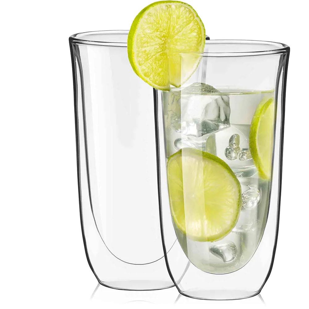 JoyJolt Spike Double Wall Highball Glasses | JoyJolt