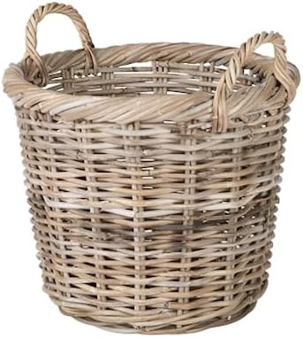 Kouboo Kobo Rattan Round Planter, Gray Decorative Storage Basket | Amazon (US)