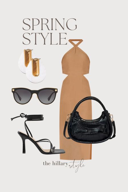 Spring Style Edit: Wedding guest  Look. 

Cutout dress, smocked dress, Easter dress, neutral dress, maxi dress, strappy heels, small bag, bracelet stack, gold hoops, statement earrings, sunglasses. Spring outfit, spring look, spring fashion, festival look, concert look, elevated fashion

#LTKSeasonal #LTKstyletip #LTKFind