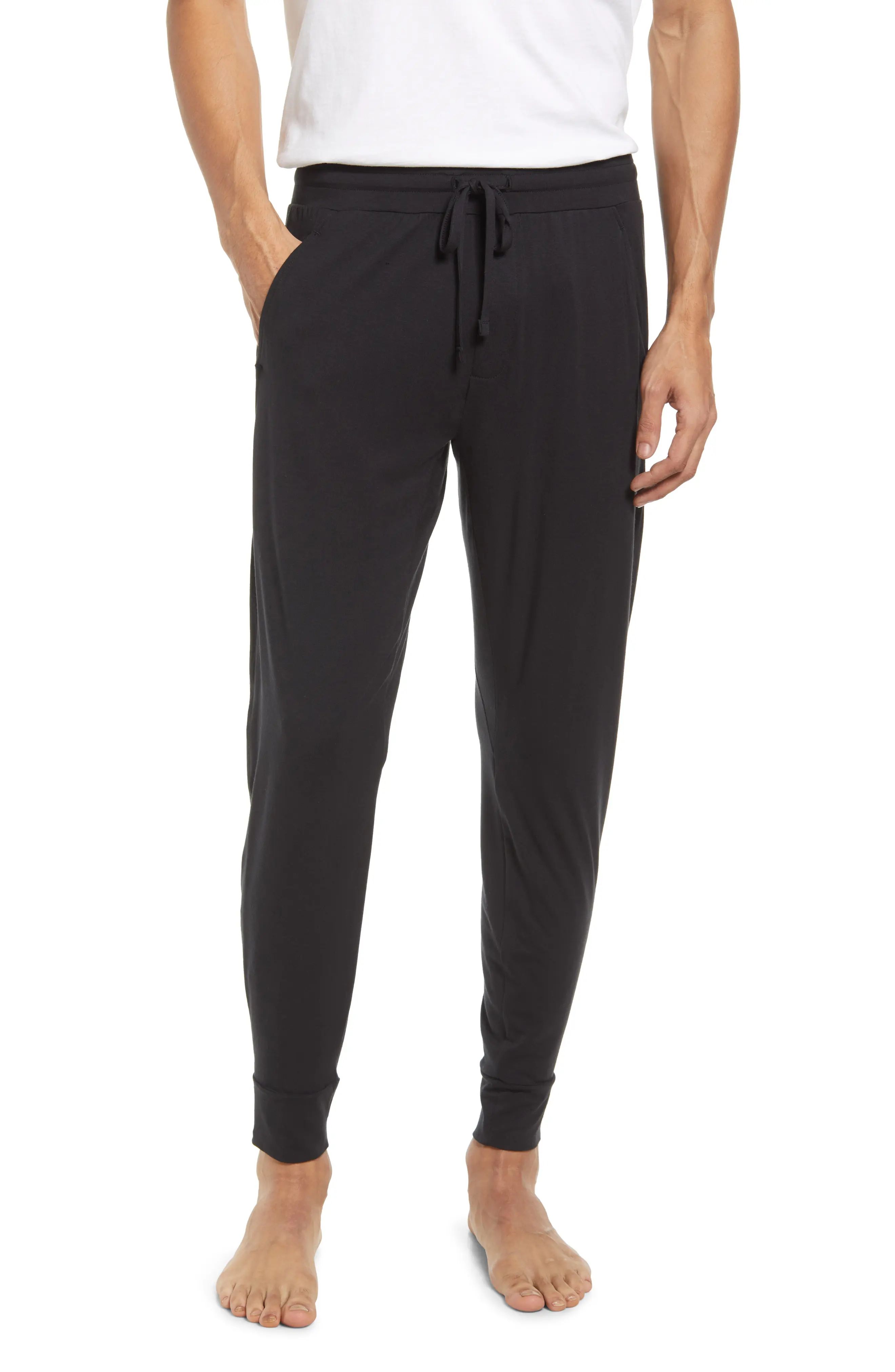 Tommy John Lounge Joggers in Black at Nordstrom, Size Medium | Nordstrom