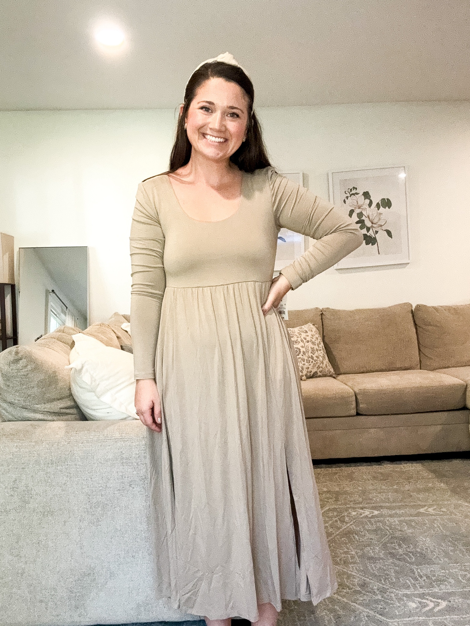 Midi dress. Fall dress. Fall outfit 