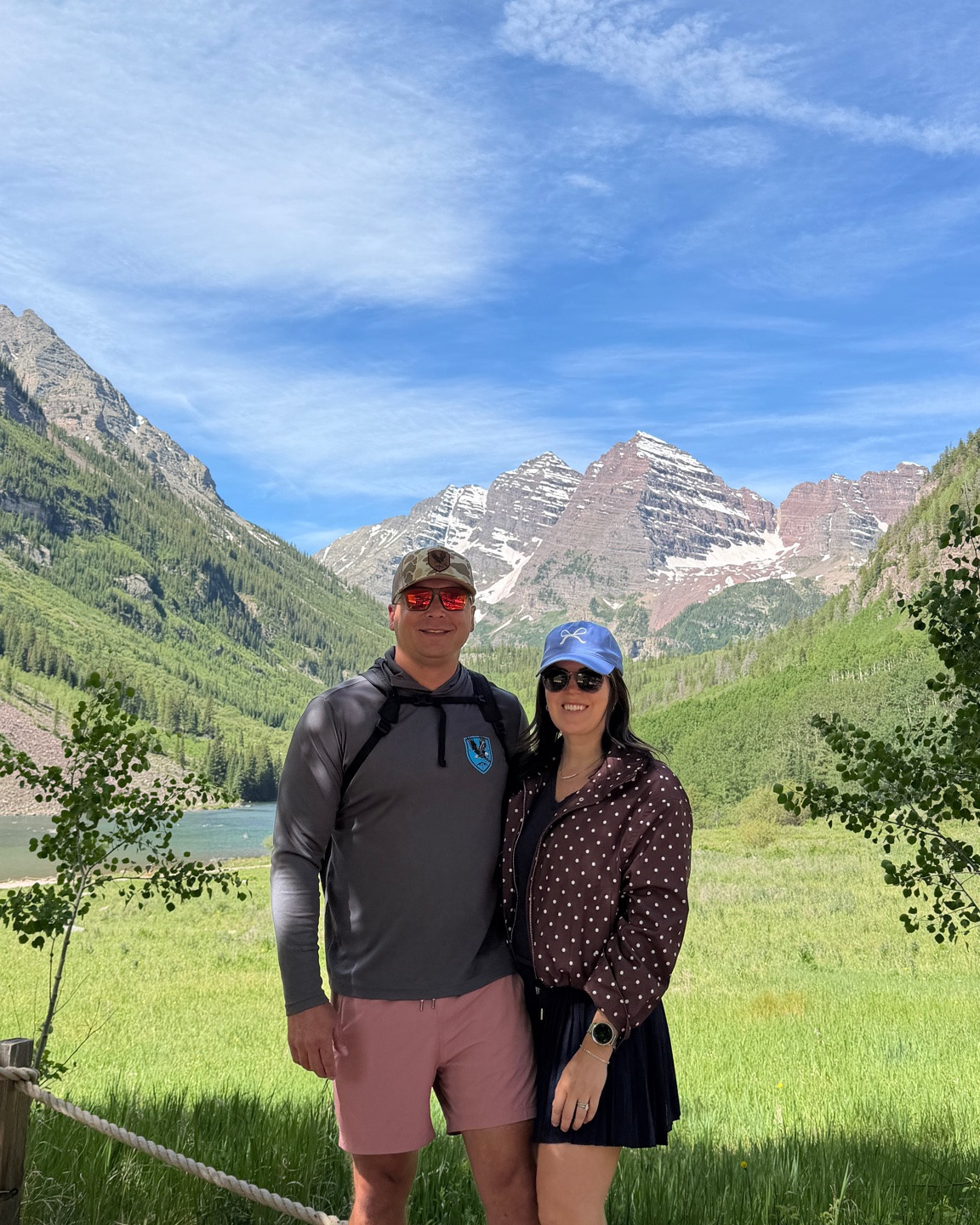 Rose brown polka dot with French navy and hyacinth. Everything is Amazon!  Deep dark summer natural ingenue outfit for hiking and e-biking in Colorado.

#LTKfitnessgoals #LTKOver40 #LTKActive