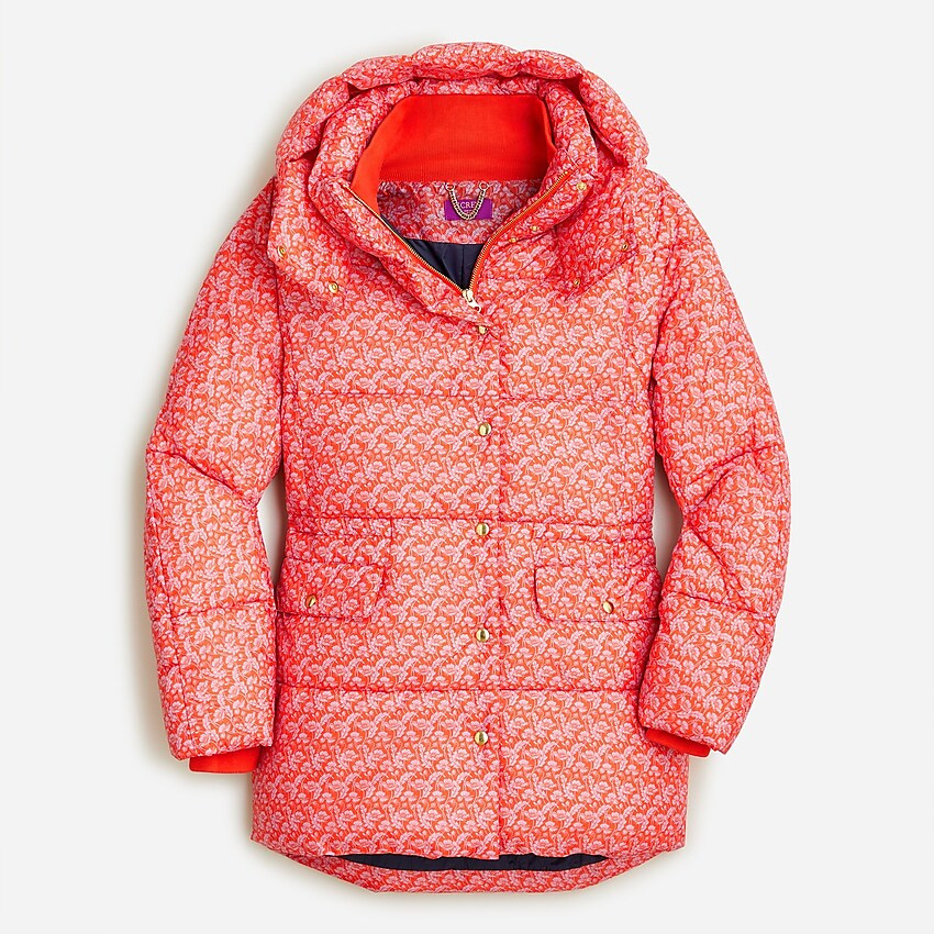 New chateau puffer coat in Liberty® Toutouayette fabric | J. Crew US