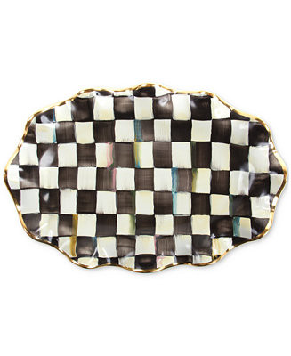 Courtly Check Ceramic Serving Platter | Macy's