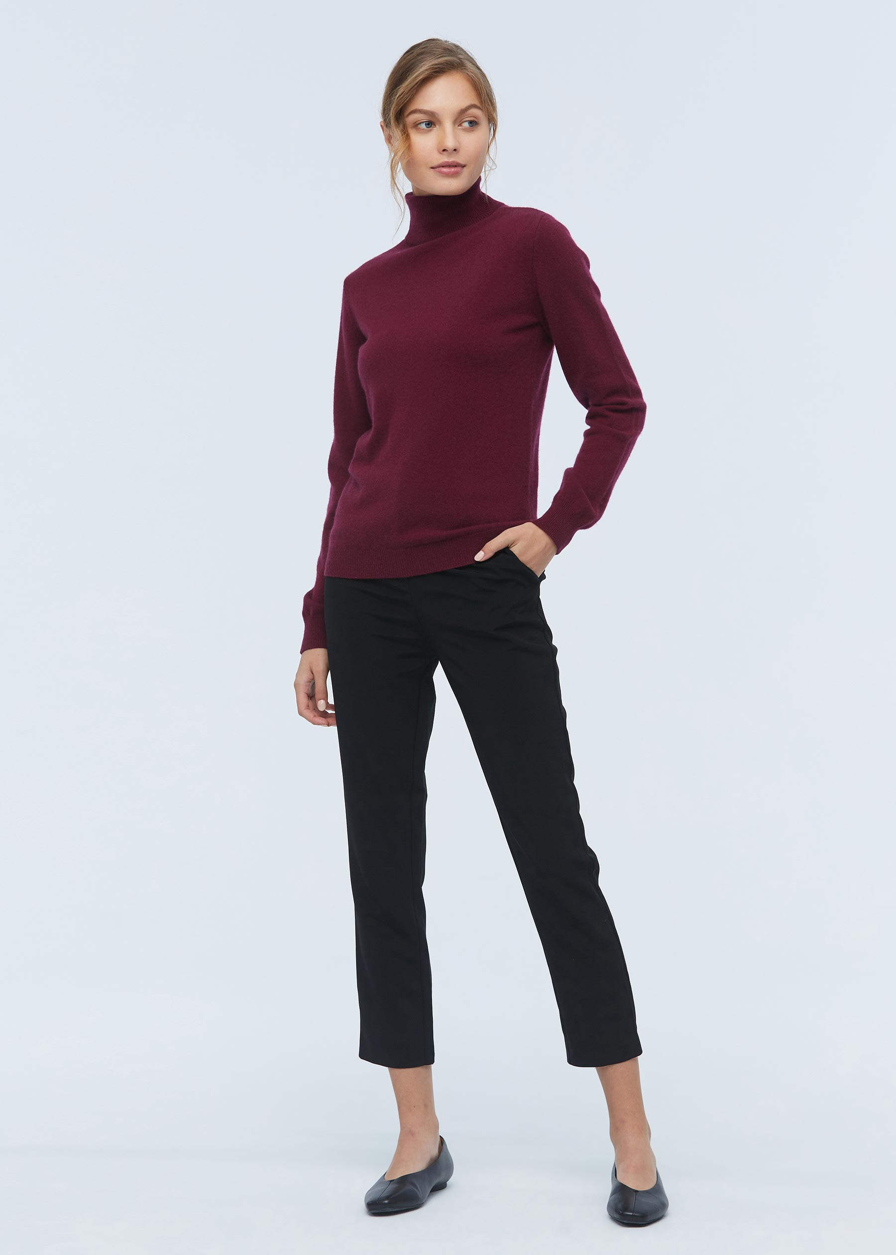 Pure Cashmere Turtleneck Sweater | LilySilk