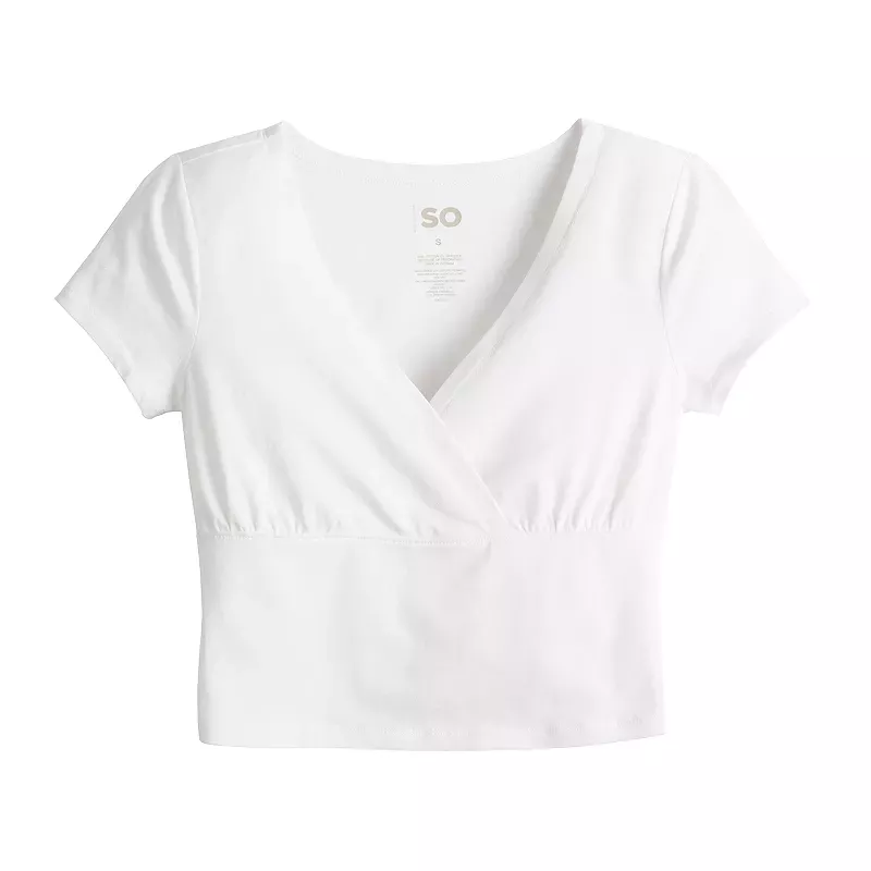 Juniors' SO® Cropped Tee