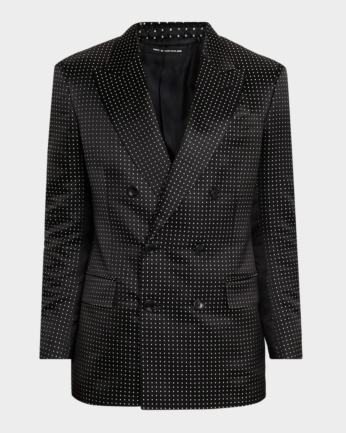 Men & apos;s Duchesse Polka Dot Jacquard Dinner Jacket | Neiman Marcus