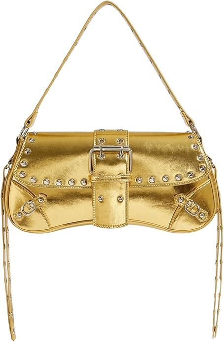 Verdusa Women's Shoulder Bag Y2K Handbag Cute Trendy Goth Studded Rivet Punk Purse | Amazon (US)
