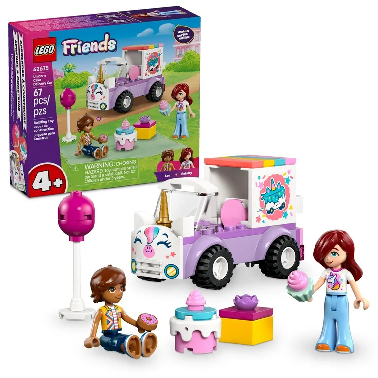 LEGO Friends Unicorn Cake Delivery Car - Building Toy for Girls & Boys, Ages 4+ - Easter Basket S... | Walmart (US)