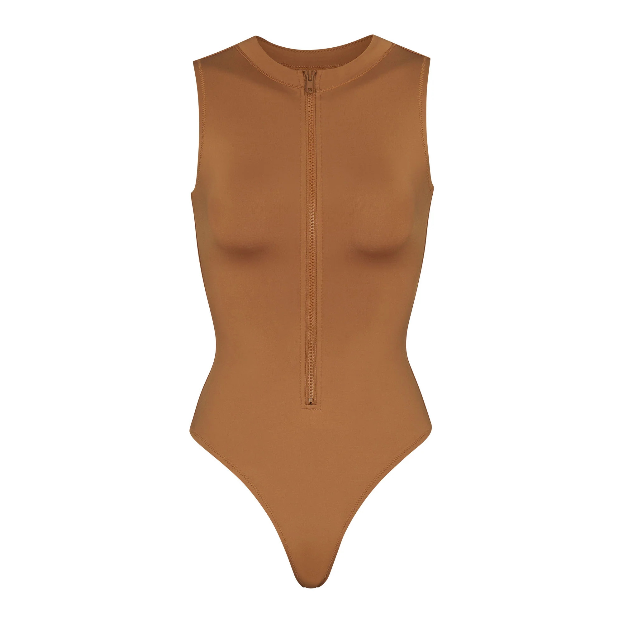 SWIM ZIP FRONT SLEEVELESS ONE PIECE | SKIMS (US)