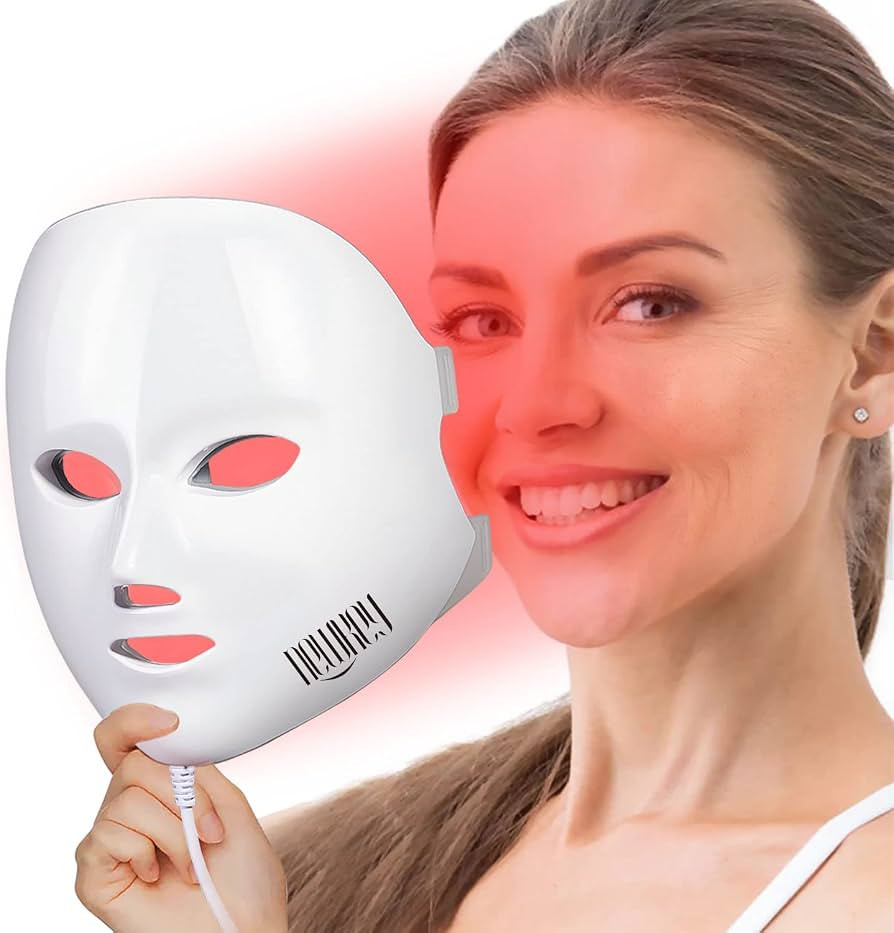 NEWKEY Red Light Therapy for Face Wrinkles, LED Face Mask Light Therapy, Blue&Red Light Therapy M... | Amazon (US)
