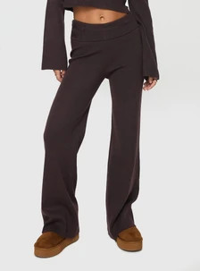 Try Me Knit Pants Chocolate | Princess Polly US