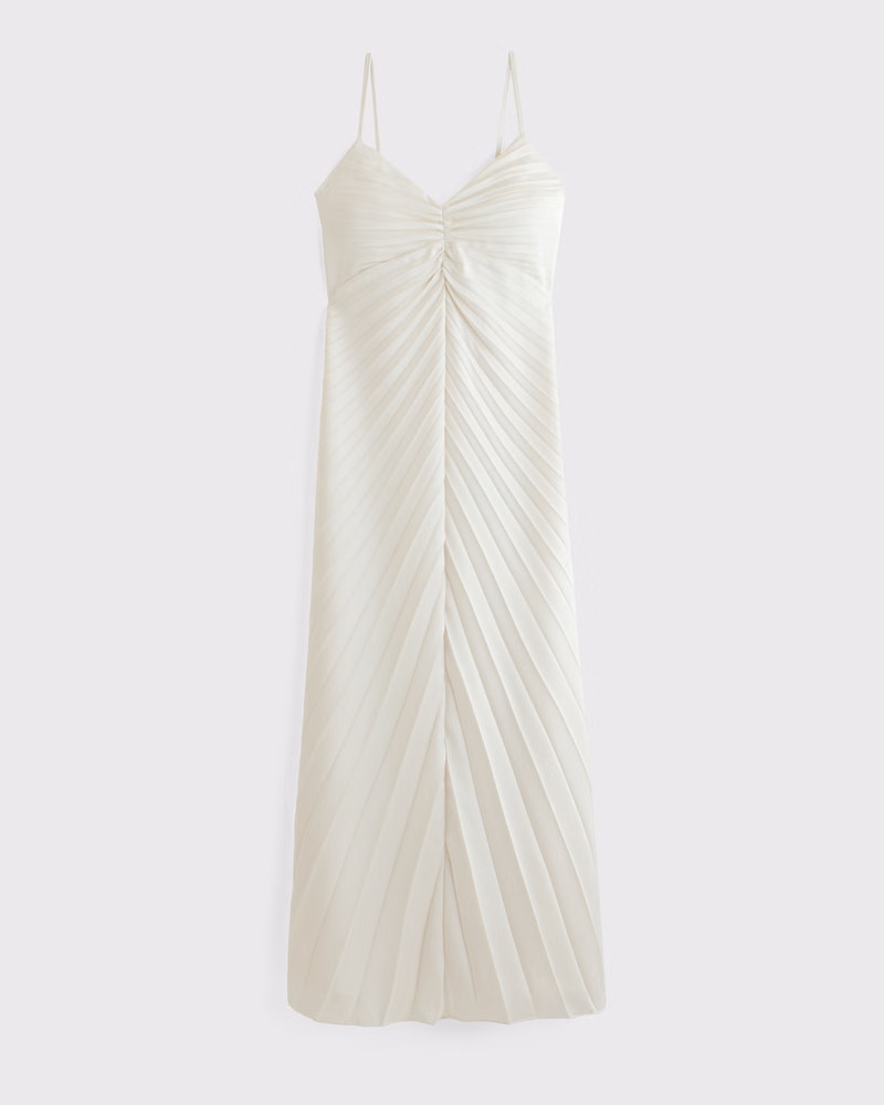 Women's The A&F Giselle Sunburst Pleated Maxi Dress | Women's Dresses & Jumpsuits | Abercrombie.c... | Abercrombie & Fitch (US)