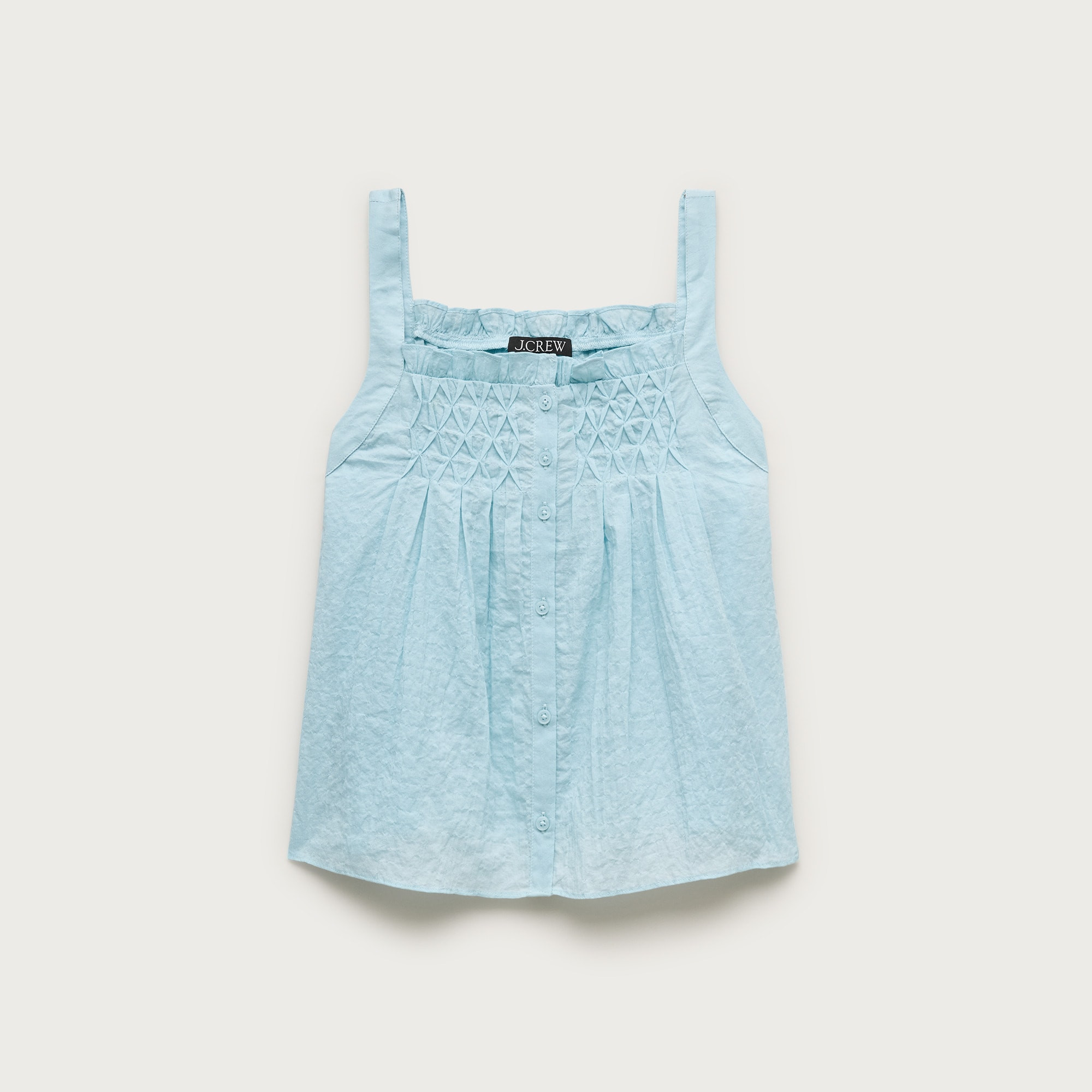 Smocked crinkle tank top | J. Crew US