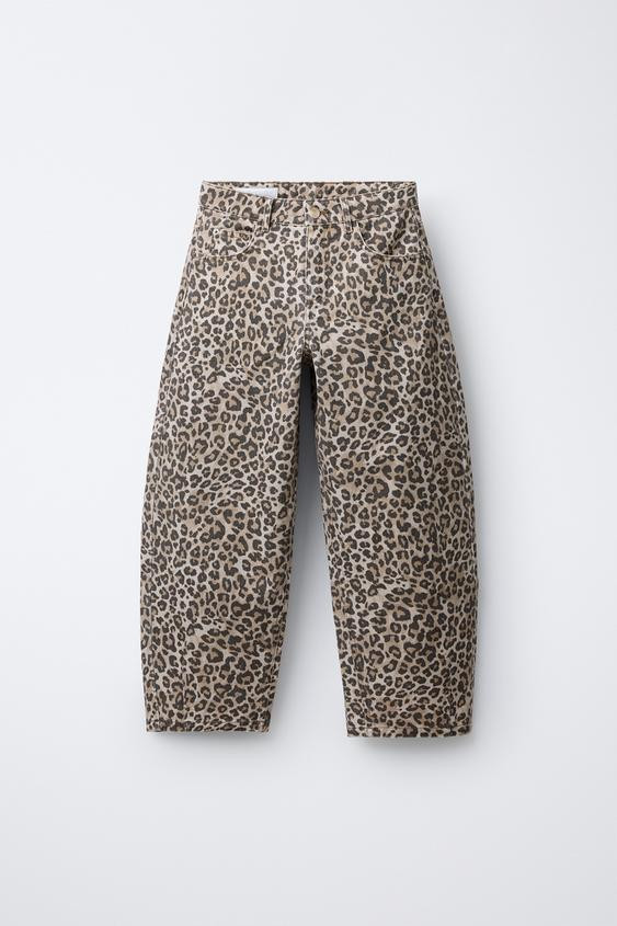 BARREL ANIMAL PRINT JEANS | Zara FR