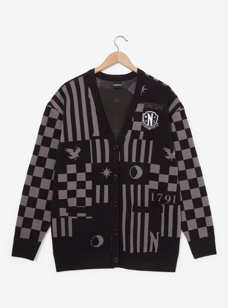 Wednesday Nevermore Icons Women's Cardigan - BoxLunch Exclusive | BoxLunch