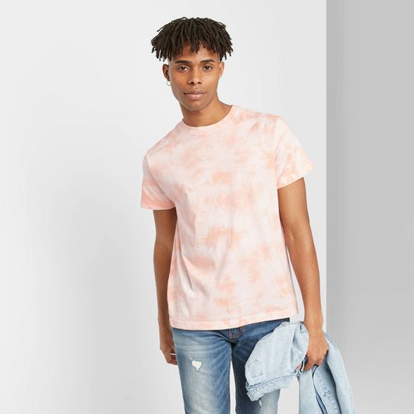Men's Tie-Dye Regular Fit Short Sleeve T-Shirt - Original Use™ Coral | Target
