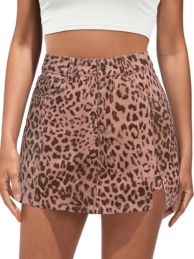 luvamia Skorts for Woman Leopard Cheetah Print Mini Skirt with Shorts High Waisted Trendy Cute St... | Amazon (US)