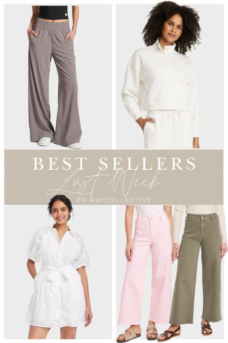 Here’s the best selling styles for her last week.  The perfect fitting wife leg pant, the softest half zip, a spring white dress, and the perfect pair of wide leg travel pants.  

#TravelPants #WhiteDress #SpringOutfits #WhiteLegPants #TargetStyle #styleonabudget #bestsellers

#LTKtravel #LTKActive #LTKfindsunder50