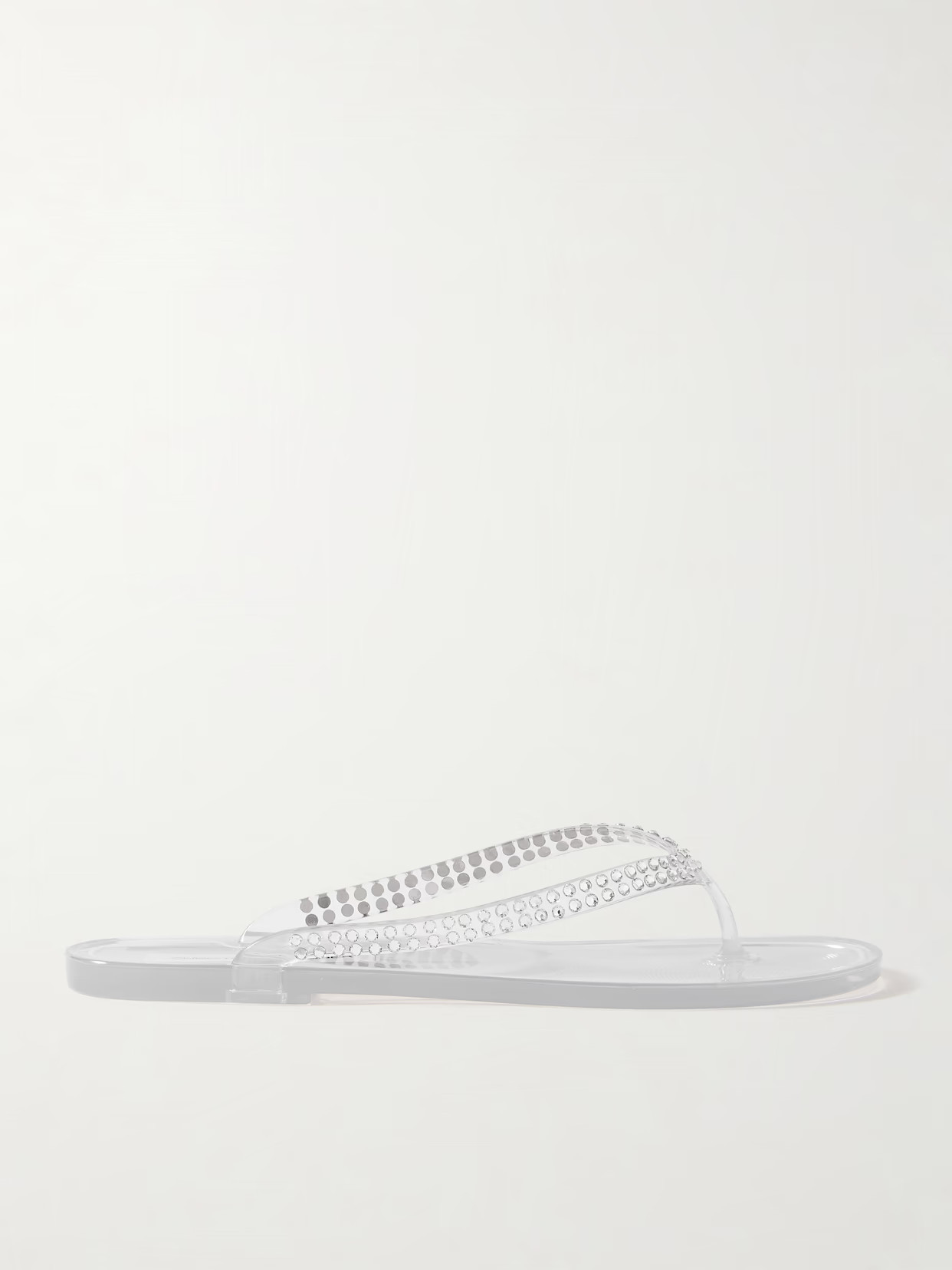 Christopher Esber - Jo Crystal-embellished Pvc Flip Flops - Clear - IT35 | NET-A-PORTER APAC