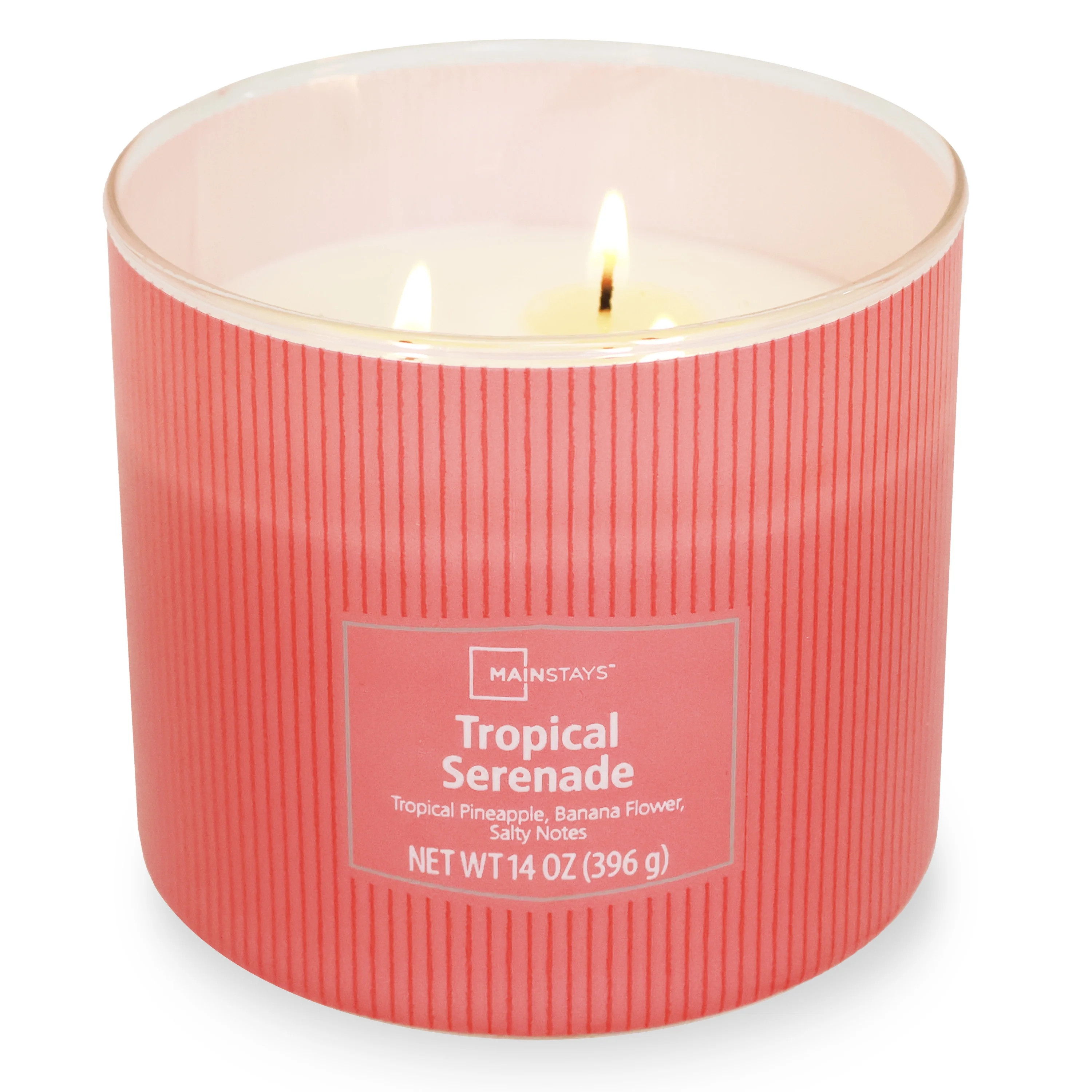Mainstays 3-Wick Textured wrapped candle, Tropical Serenade Fragrance, 14oz - Walmart.com | Walmart (US)
