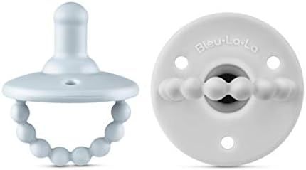 Bleu La La Lulababe Pacifier - Set of Soft Adorable Medical Grade Silicone Pacis for Infants Newb... | Amazon (US)