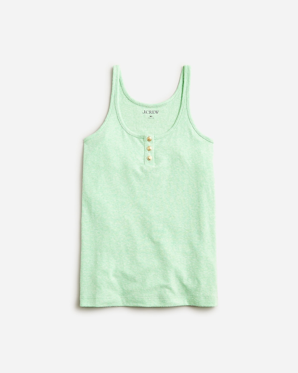 Henley tank top in stretch linen blend | J. Crew US