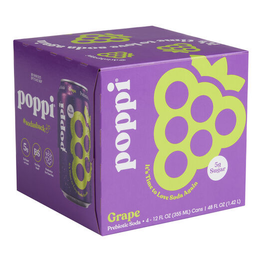 Poppi Grape Prebiotic Soda 4 Pack by World Market | World Market