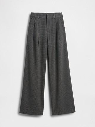 365 High Rise Brushed Twill Pleated Trousers | Gap (CA)