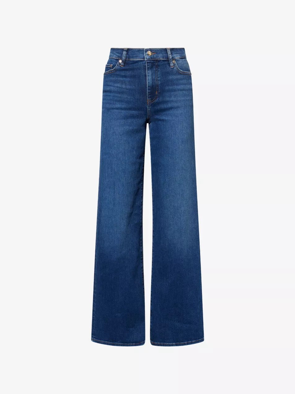 Le Slim Palazzo Long Wide-Leg Stretch-Denim Blend Jeans | Selfridges