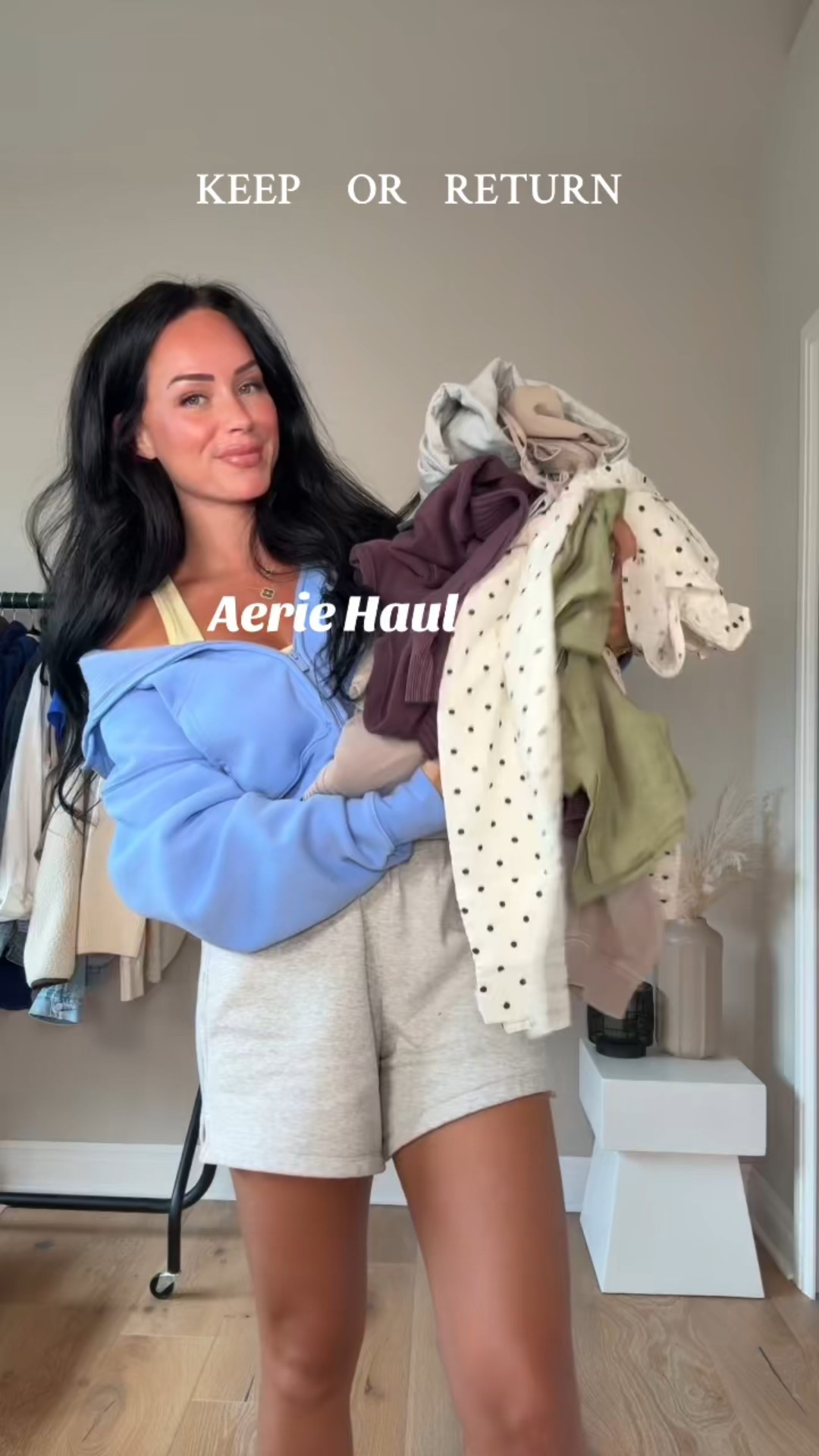Aerie Haul ✨ Keep or return?! I will have everything linked on my LTK in the Ae/ Aerie section! 

My sizing 5’7, 145lbs, 32dd
I’m wearing size smalls pjs

#LTKStyleTip #LTKFindsUnder100 #LTKSaleAlert