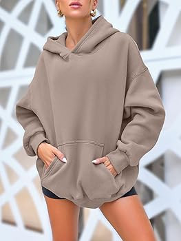Trendy Queen Womens Oversized Hoodies Fleece Sweatshirts Long Sleeve Sweaters Pullover Fall Cloth... | Amazon (US)