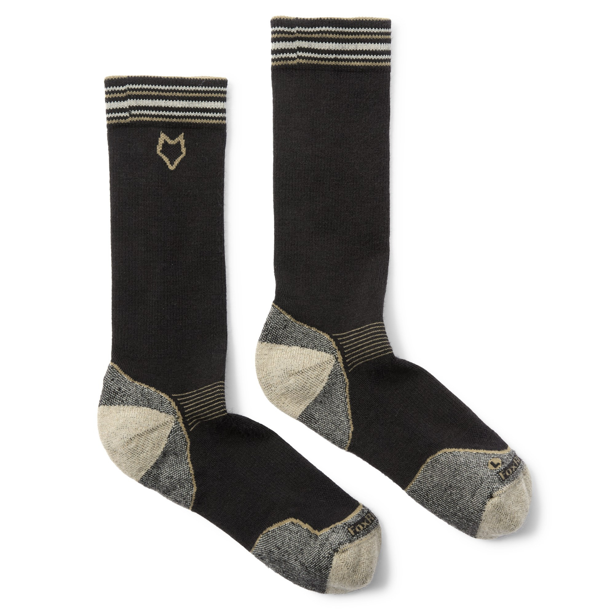 Fox River Stripe Medium Weight Crew Hiking Socks Black L | REI
