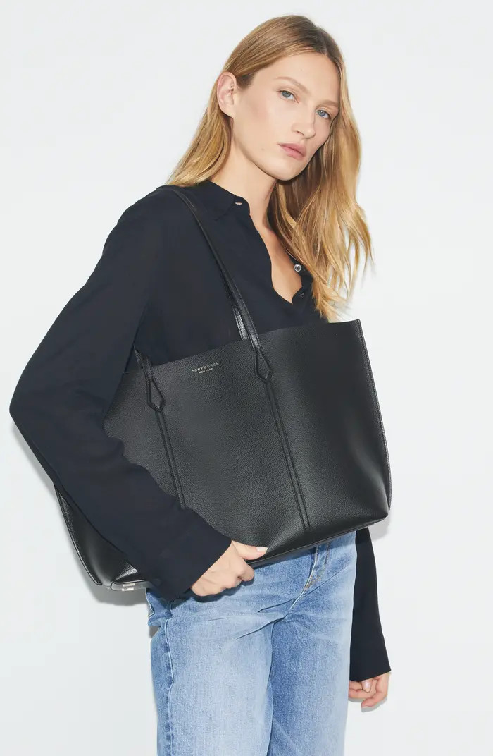Perry Triple Compartment Leather Tote | Nordstrom