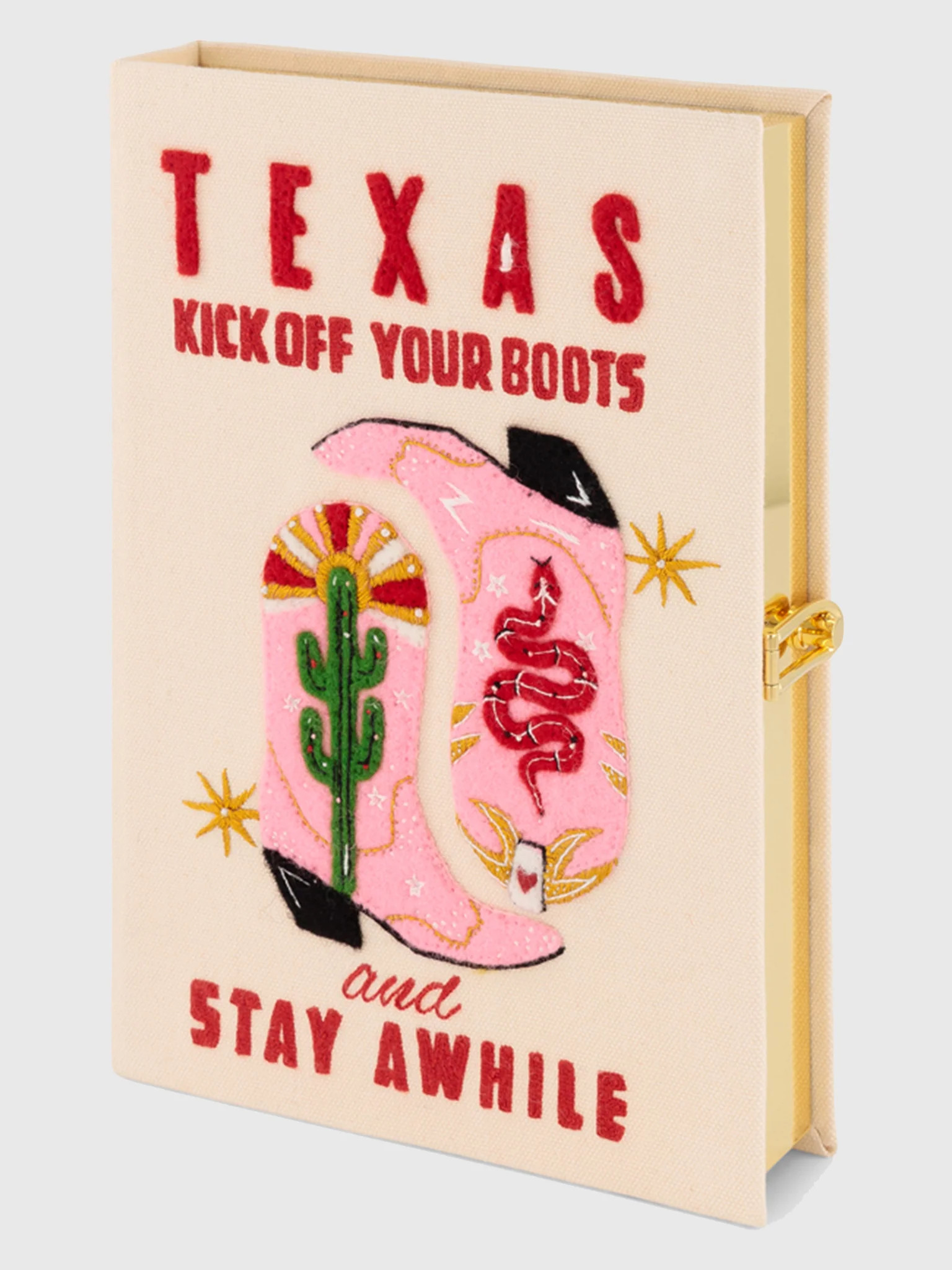 OLYMPIA LE-TAN
                      
                     Texas Boots Book Clutch | Saint Bernard