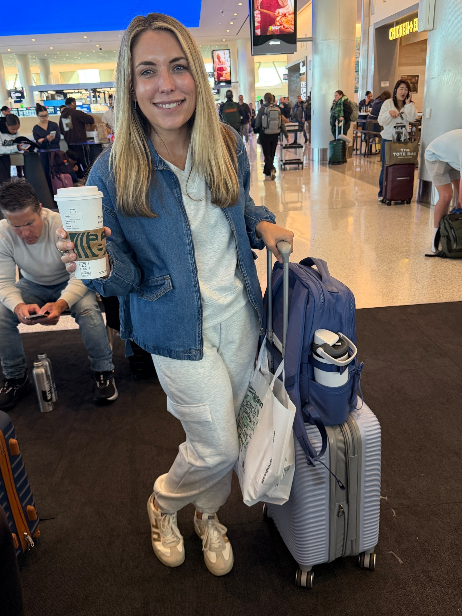 Perfect travel day outfit - comfortable and the cargo pockets were great to store stuff! 

#LTKdayinmylife #LTKTravel #LTKOver40