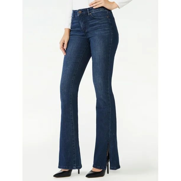 Sofia Jeans by Sofia Vergara Women's Melisa Flare Jeans with Split Hem | Walmart (US)